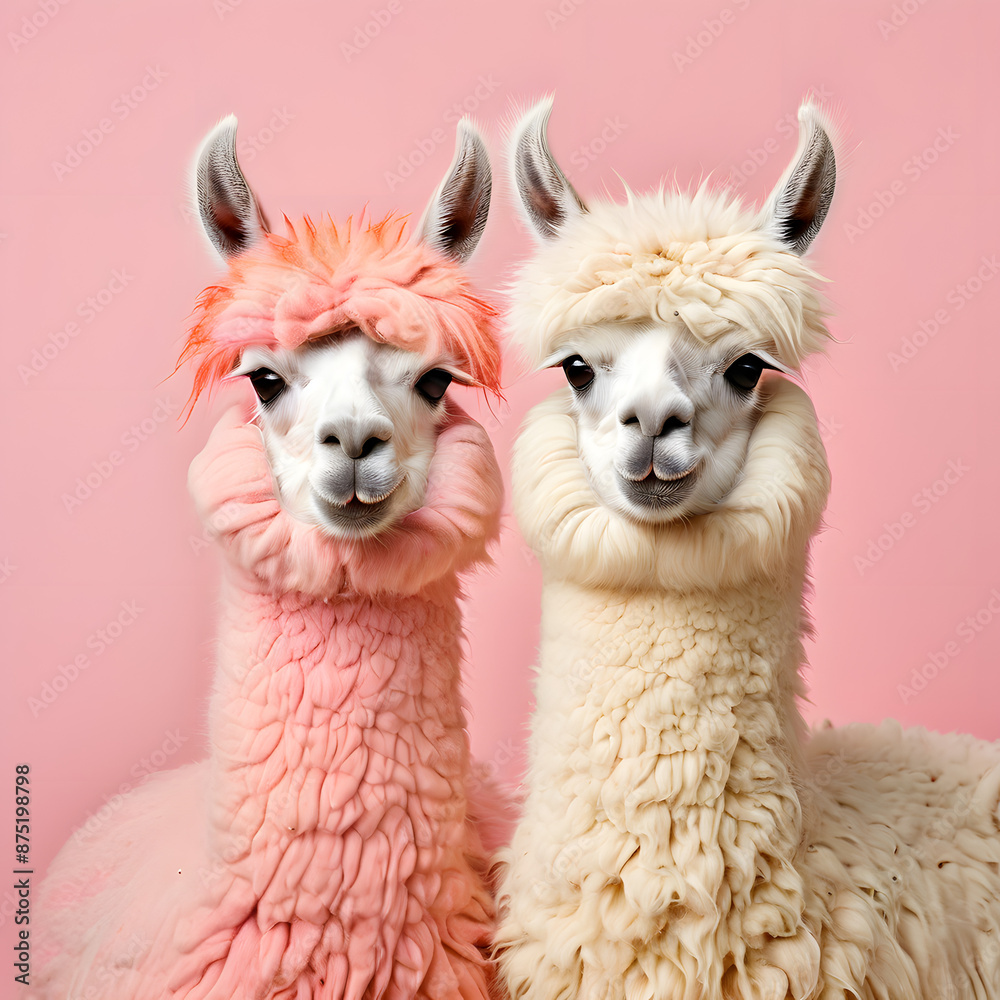 Obraz premium two alpaca