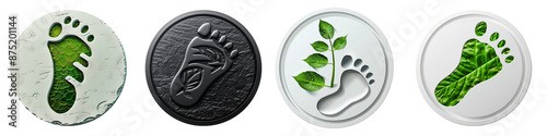 Carbon Footprint clipart collection, symbol, logos, icons isolated on transparent background