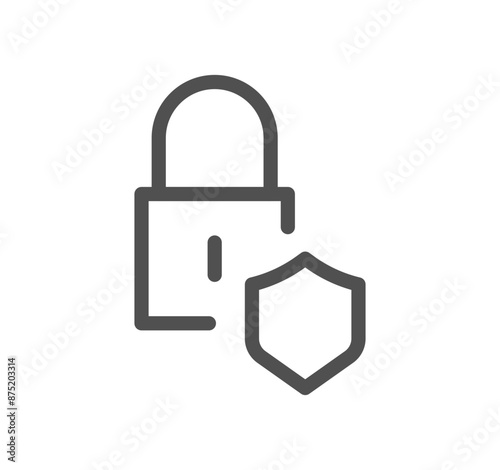 Locks icon outline and linear vector.	
