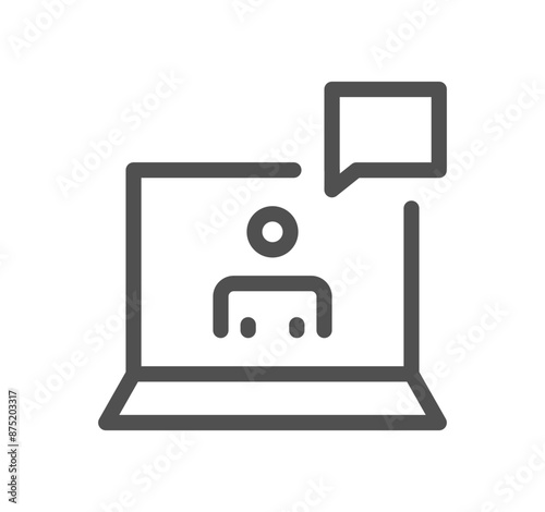 Business people icon outline and linear vector.	

