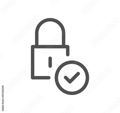 Locks icon outline and linear vector.	
