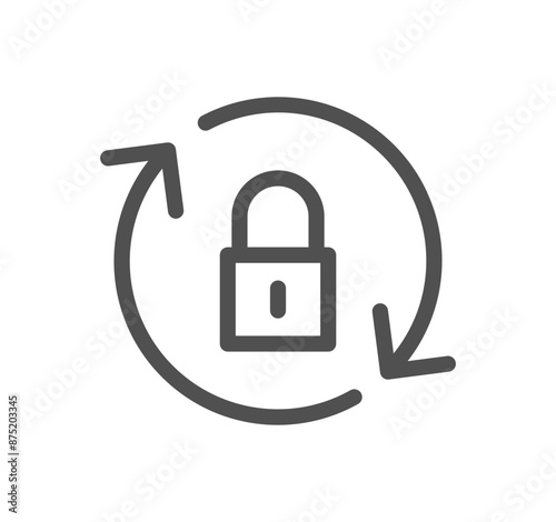 Locks icon outline and linear vector.	
