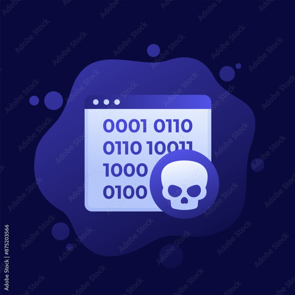 virus code, malware vector design virus code, malware vector design