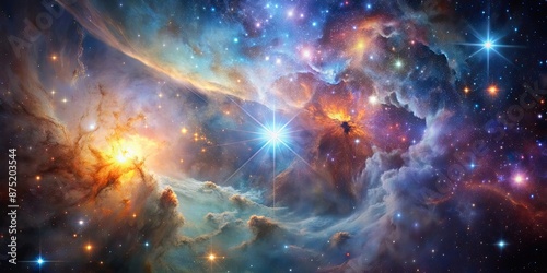 Experience the breathtaking beauty of celestial wonders in Nebula and Star Cluster , astronomy, space, universe