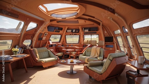 interior of a modern train