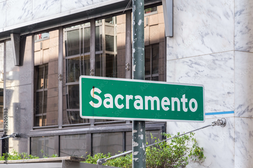 Sacramento Street Sign in San Francisco California Sacramento Street Sign in San Francisco California