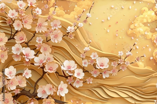 A celebration of cherry blossoms in paper form.