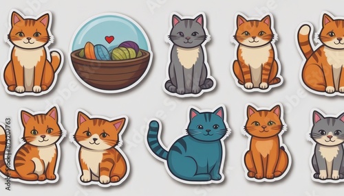 Cat Face Sticker Designs