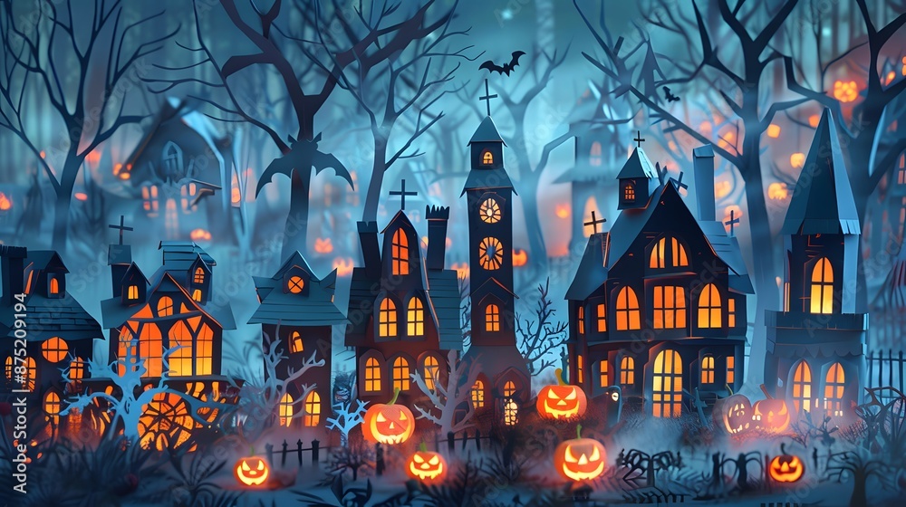 halloween paper cut background halloween paper cut background