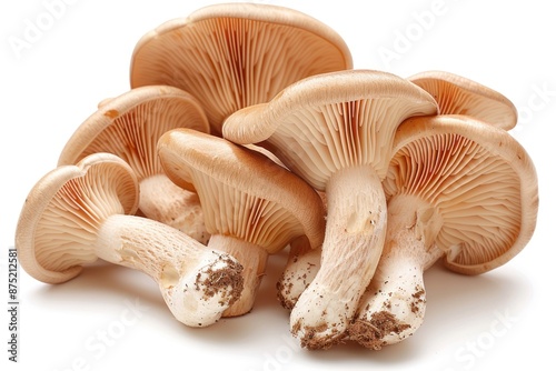 Oyster mushroom isolated on white background. ai generative
