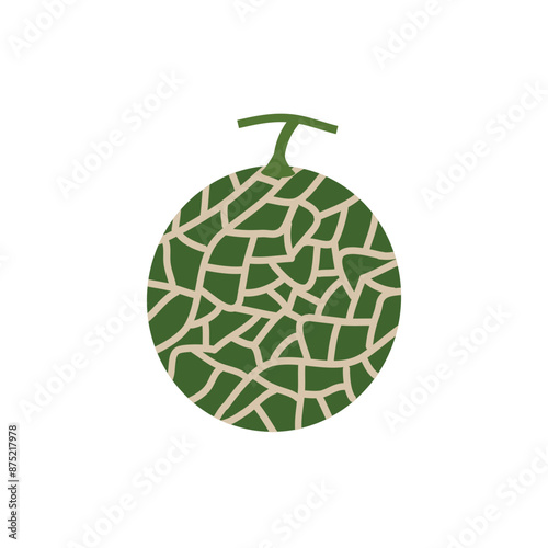 Melon vector. melon on white background. wallpaper. logo design.