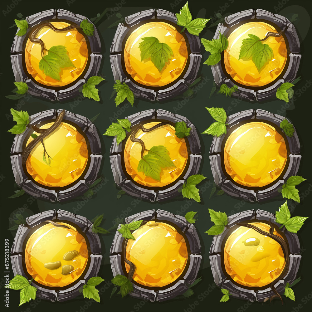 Asset of Attractive gems stone for mobile game or slot game, video game, Illustration Asset of Attractive gems stone for mobile game or slot game, video game, Illustration