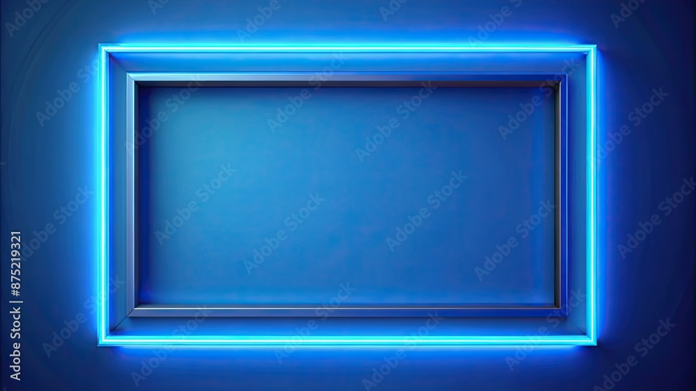 Fluorescent blue frame on blue background, Fluorescent, blue, frame, background, modern, vibrant, abstract, design Fluorescent blue frame on blue background, Fluorescent, blue, frame, background, modern, vibrant, abstract, design