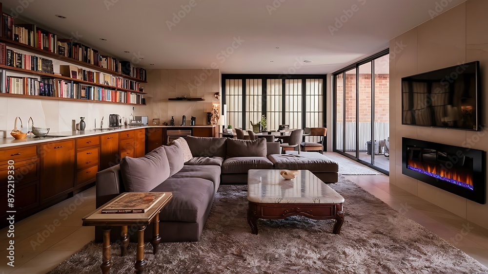 Studio apartment living room area Studio apartment living room area
