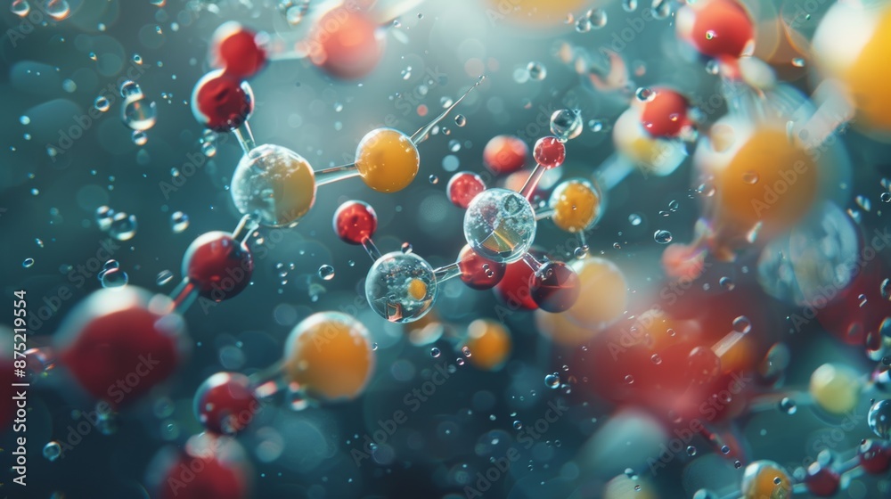 A magnified view of a buffer solution, showing the molecules of a weak acid and its conjugate base, illustrating how buffers resist changes in pH. A magnified view of a buffer solution, showing the molecules of a weak acid and its conjugate base, illustrating how buffers resist changes in pH.