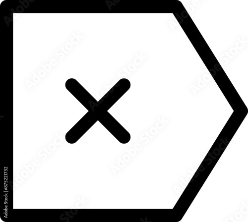 Icon for deleting paragraph or part
