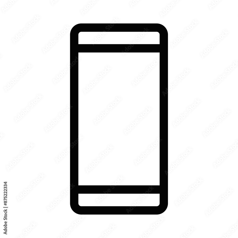 Vector illustration of a smartphone icon. Perfect for representing mobile devices, technology, and communication. Editable stroke. Vector illustration of a smartphone icon. Perfect for representing mobile devices, technology, and communication. Editable stroke.