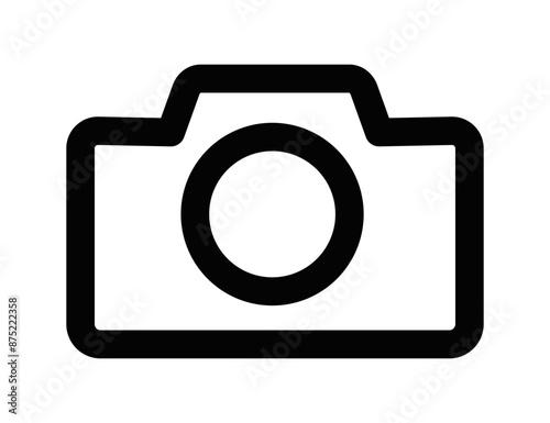 Vector illustration of a camera icon. Ideal for representing photography, capturing moments, and media. Editable stroke.