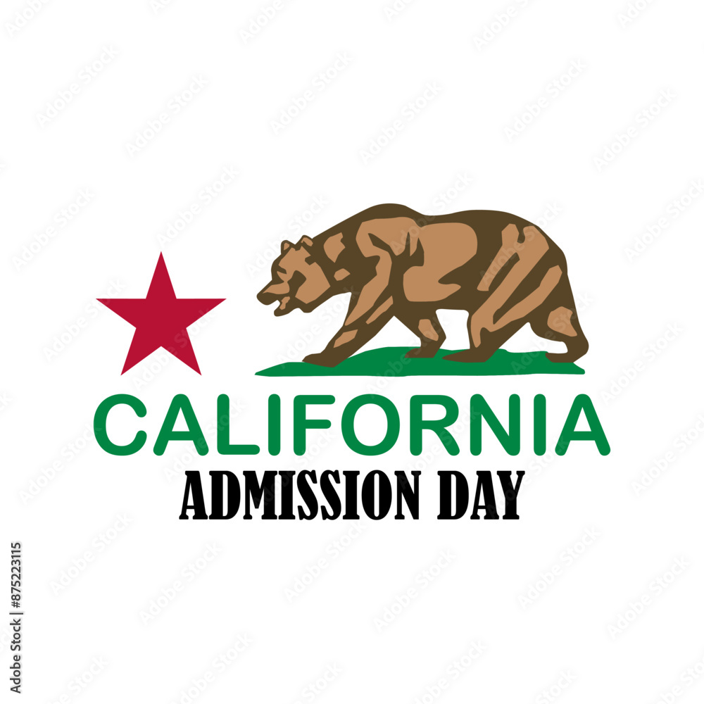 Obraz premium California Admission Day Vector Illustration