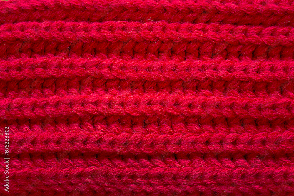 Red knit background, red knitted texture Red knit background, red knitted texture