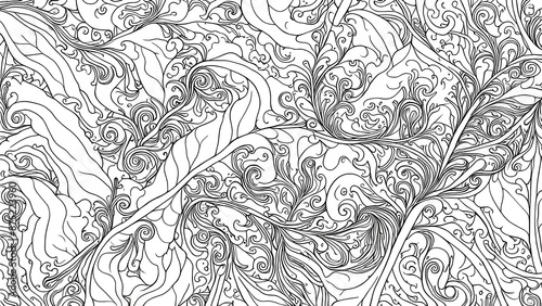 fine line work includes detailed line patterns that resemble both natural veins in leaves and technology.