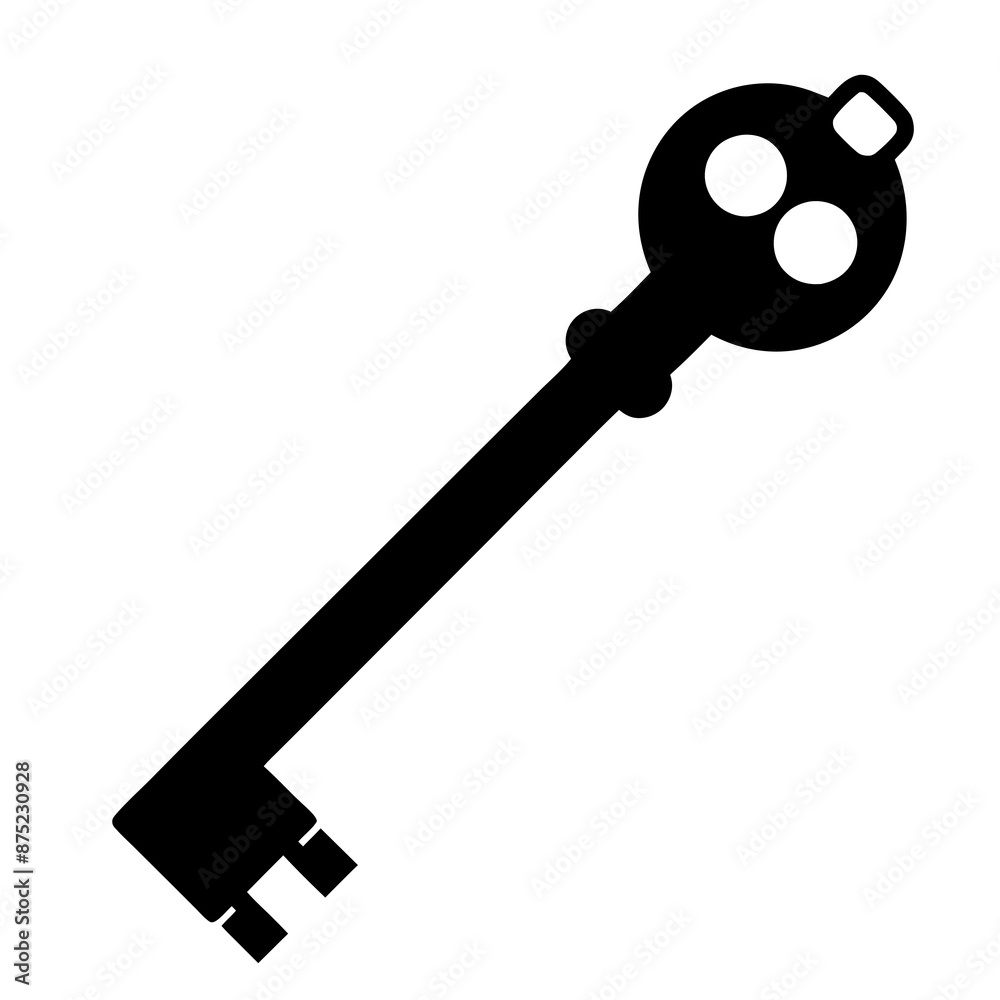 Black and White Sketch of a Key Black and White Sketch of a Key