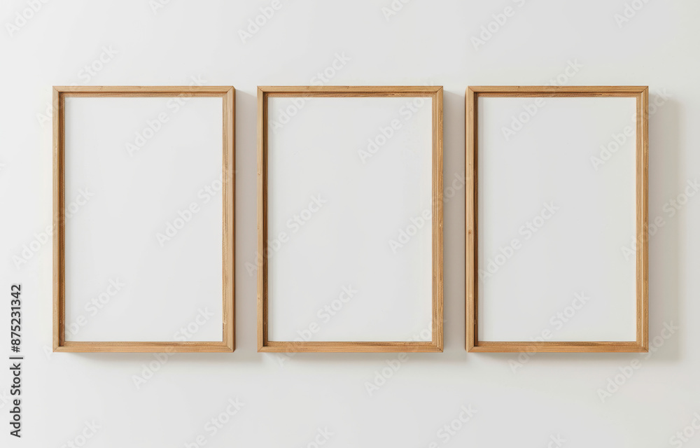 Modern Interior Wall with Decorative Canvases and Sideboard Modern Interior Wall with Decorative Canvases and Sideboard