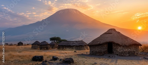 Sunrise Over African Village