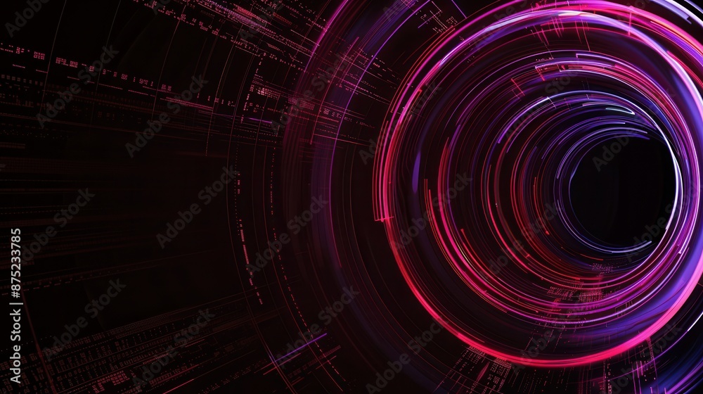Obraz premium Horizontal vivid pink purple futuristic background business abstraction