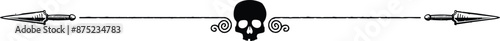 Medieval Fantasy Skull and Daggers Header Graphic