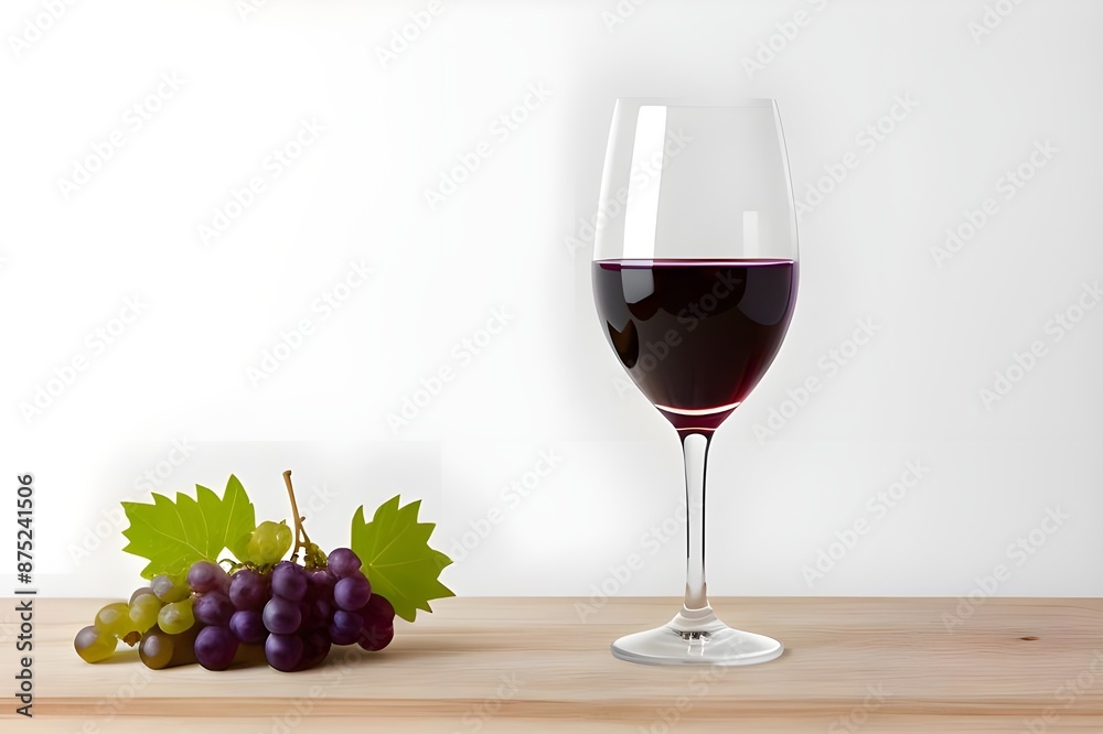 Fototapeta premium red wine and grape