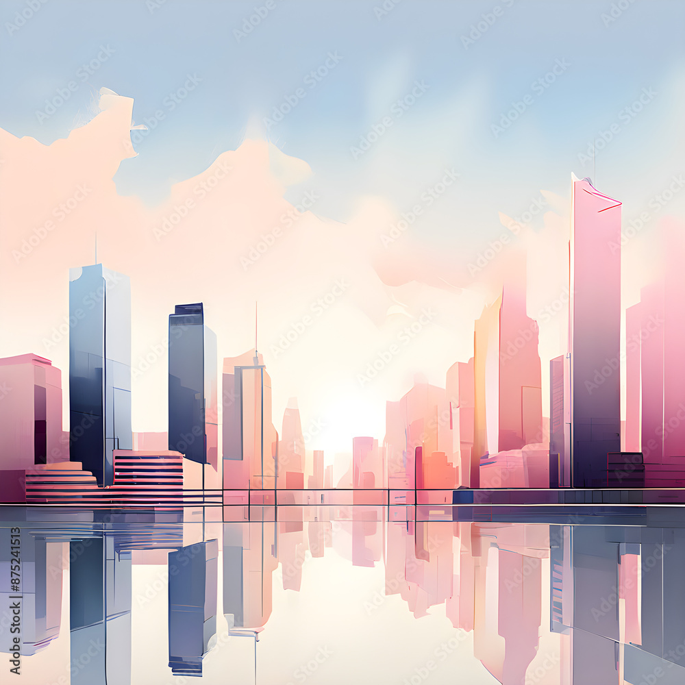 Fototapeta premium modern city skyline