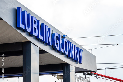 July 4, 2024 Lublin Poland. Railway station on a sunny summer day.