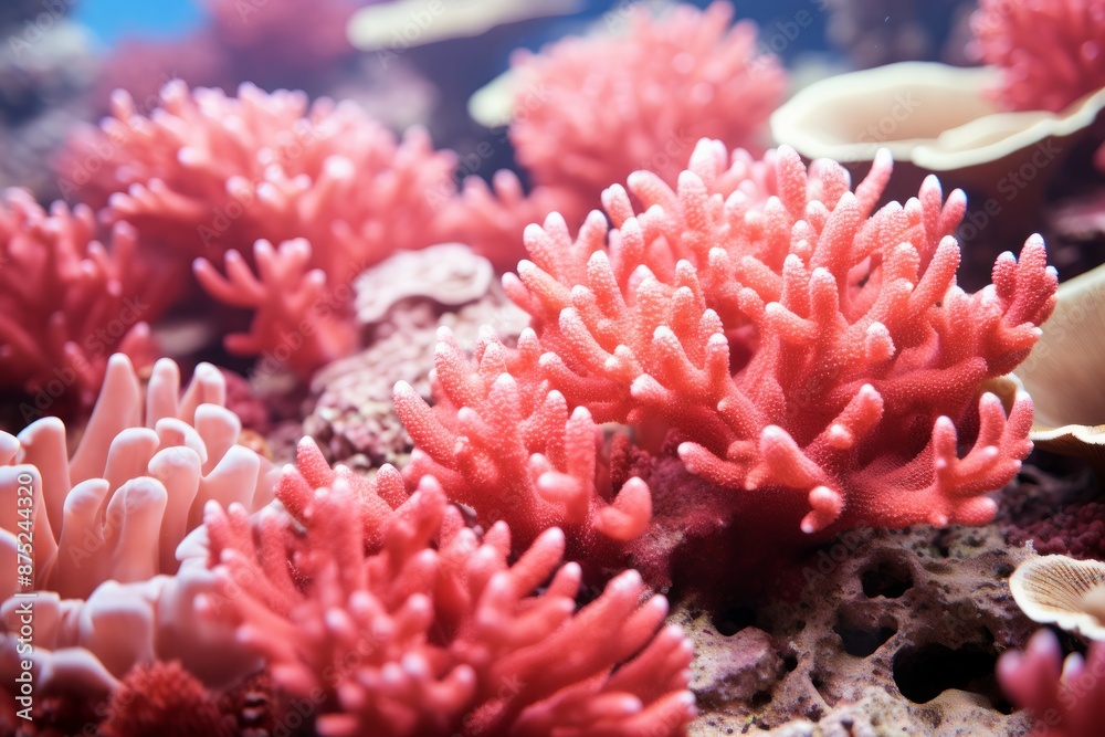Coral Material Structure Background - Generative AI Coral Material Structure Background - Generative AI