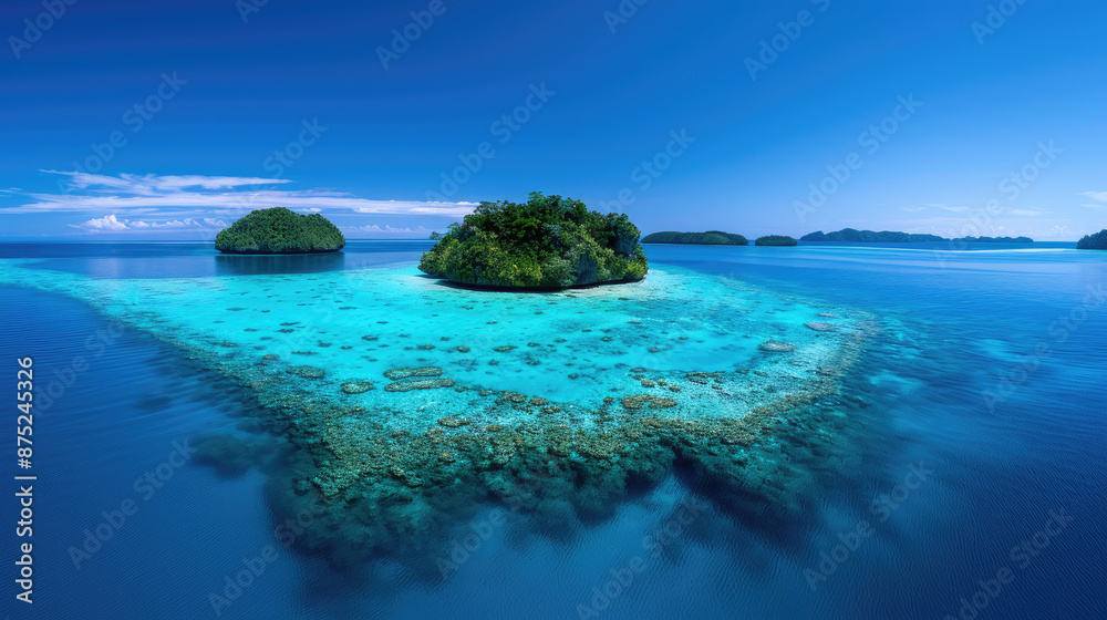 Fototapeta premium Amazing Palau coral reef and rock islands