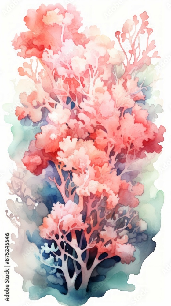 Obraz premium Coral Material Structure Background - Generative AI