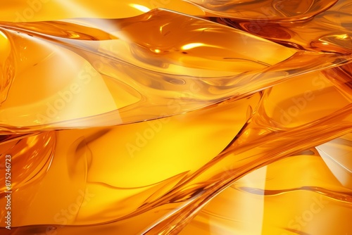 Amber Material Structure Background - Generative AI