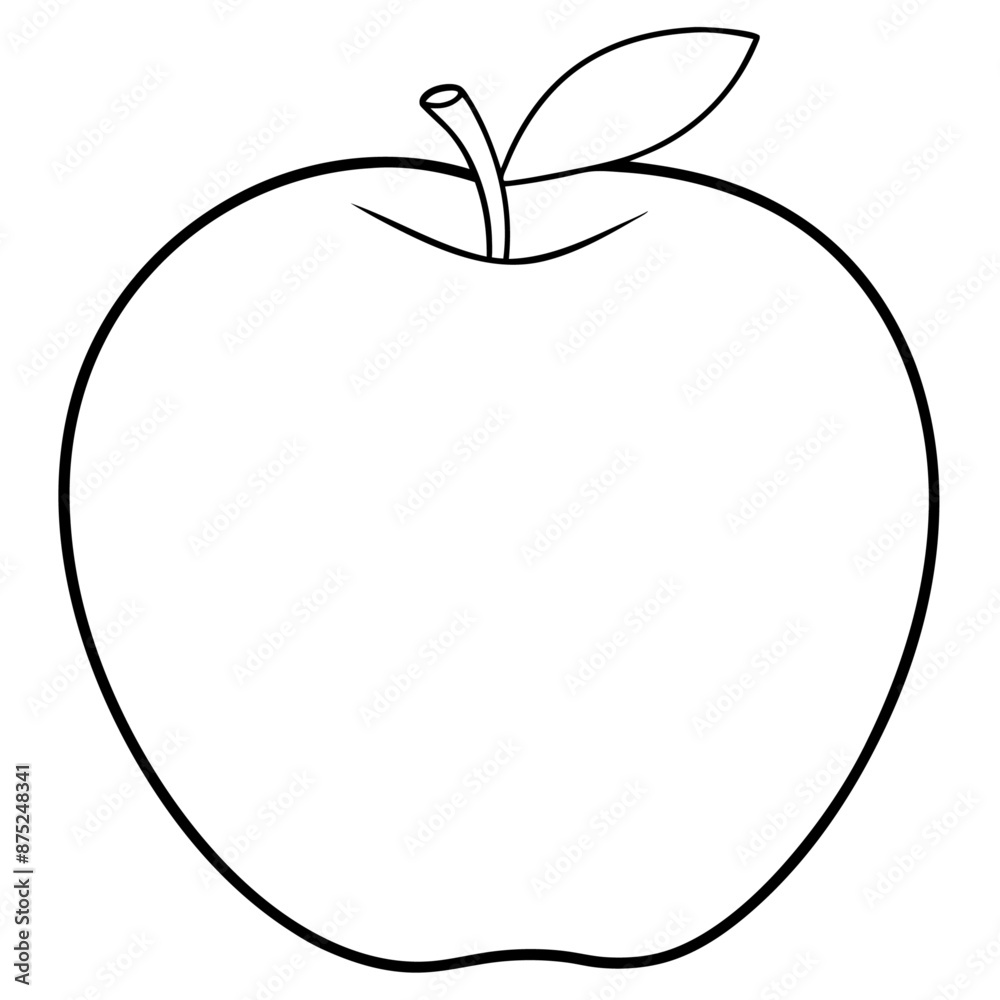 apple outline coloring book page line art illustration digital drawing apple outline coloring book page line art illustration digital drawing