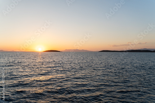 sunset over the sea