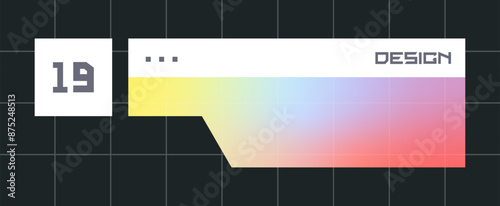 Futuristic element vector illustration. Colorful lower third video overlay.