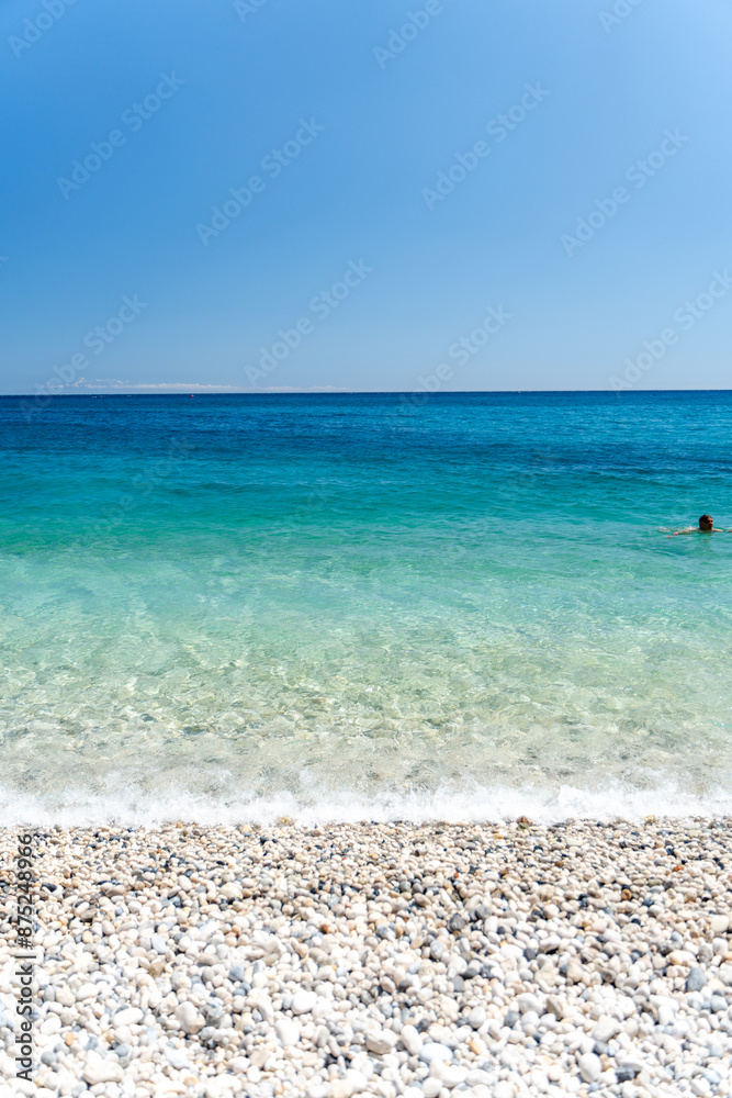 beach with sky and white sand