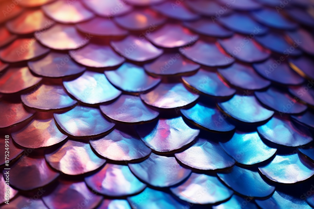 Fish Scales Material Structure Background - Generative AI Fish Scales Material Structure Background - Generative AI