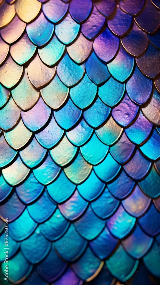 Fish Scales Material Structure Background - Generative AI Fish Scales Material Structure Background - Generative AI