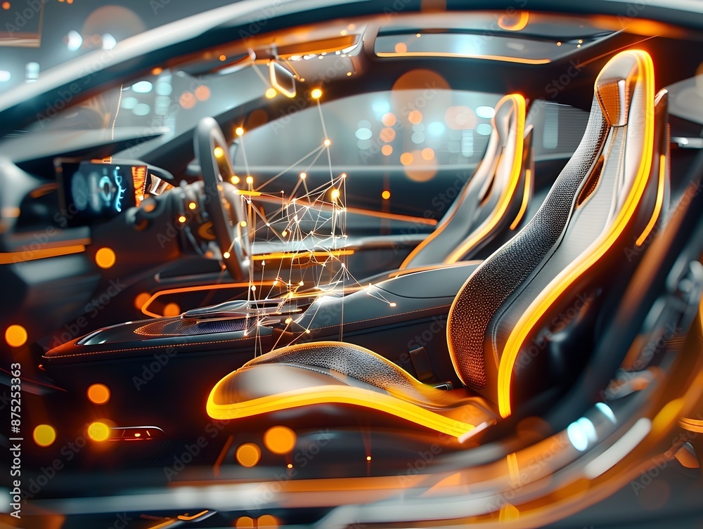 Sleek and Agile Concept Car Interior with Futuristic Lighting and Premium Design Sleek and Agile Concept Car Interior with Futuristic Lighting and Premium Design