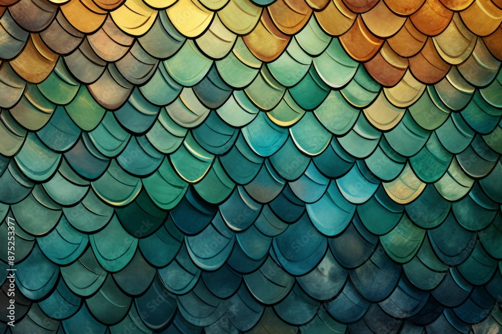 Fish Scales Material Structure Background - Generative AI Fish Scales Material Structure Background - Generative AI