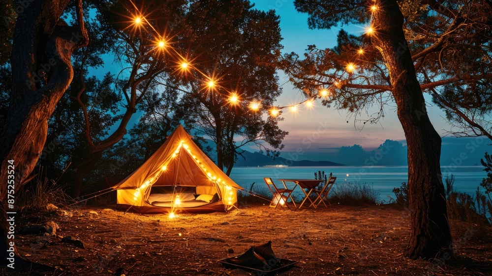 Charming Camping Tent with a Romantic Ambiance Charming Camping Tent with a Romantic Ambiance