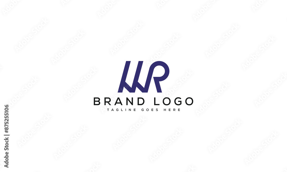 letter WR logo design vector template design for brand. letter WR logo design vector template design for brand.