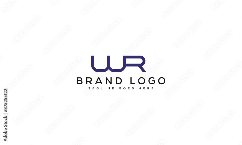 letter WR logo design vector template design for brand. letter WR logo design vector template design for brand.