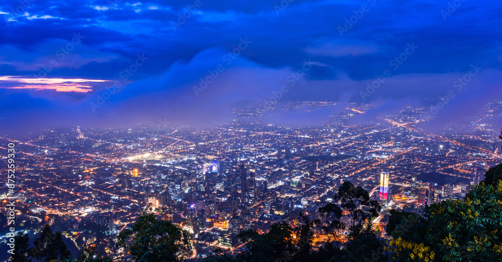 Fototapeta premium Bogota Night from above