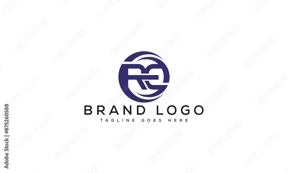 letter RE logo design vector template design for brand. letter RE logo design vector template design for brand.